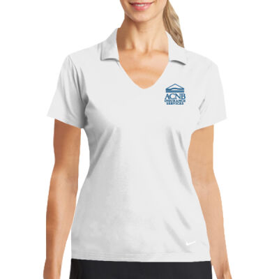 Ladies Dri FIT Vertical Mesh Polo-Blue Embroidery Thumbnail